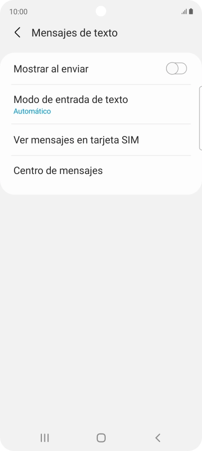 Pulsa Centro de mensajes.