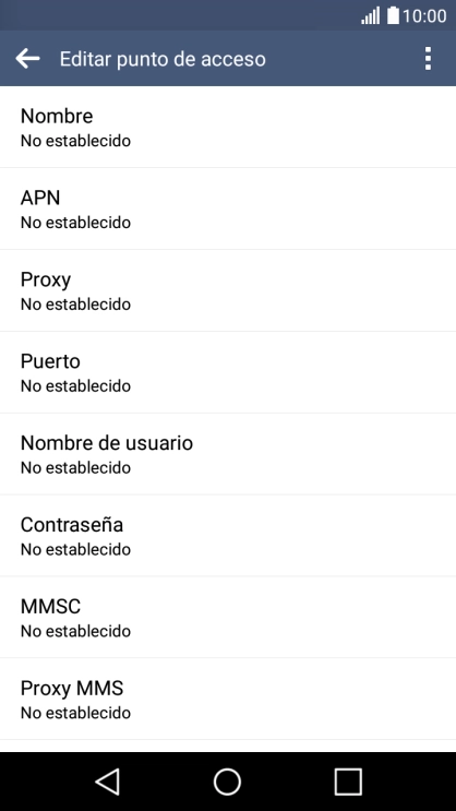 Pulsa Nombre.