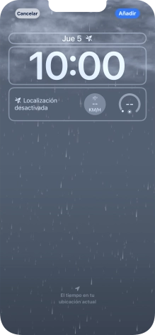 Si deseas personalizar la vista de la fecha en la pantalla de bloqueo, pulsa el widget de la fecha y sigue las indicaciones de la pantalla para seleccionar la vista de widgets deseada.