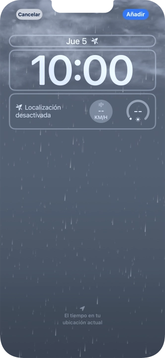 Si deseas personalizar la vista de la fecha en la pantalla de bloqueo, pulsa el widget de la fecha y sigue las indicaciones de la pantalla para seleccionar la vista de widgets deseada.