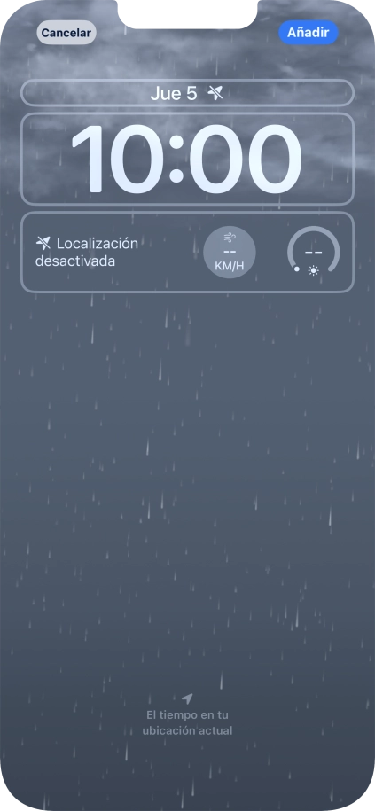 Si deseas personalizar la vista de la fecha en la pantalla de bloqueo, pulsa el widget de la fecha y sigue las indicaciones de la pantalla para seleccionar la vista de widgets deseada.