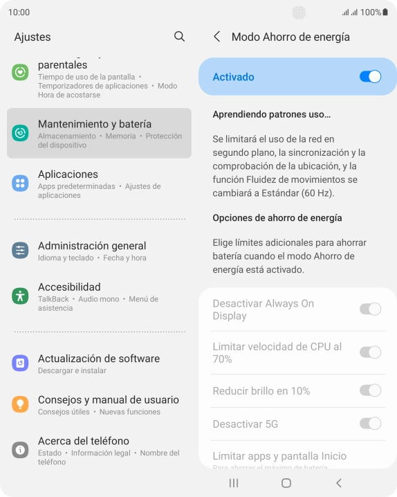 Pulsa la tecla de inicio para terminar y regresar a la pantalla de inicio.