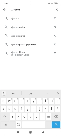 Introduce el nombre del tema o de la app y pulsa el icono de búsqueda.