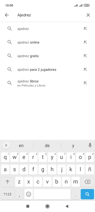 Introduce el nombre del tema o de la app y pulsa el icono de búsqueda.