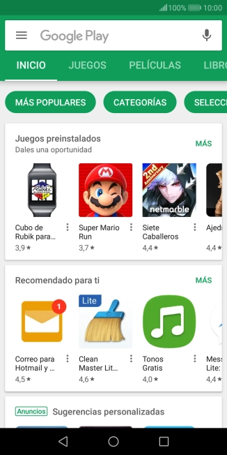Desliza el dedo hacia la derecha desde la parte izquierda de la pantalla.