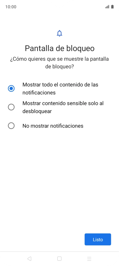 Pulsa Listo.