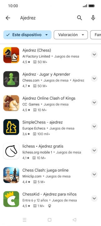 Pulsa la app deseada.