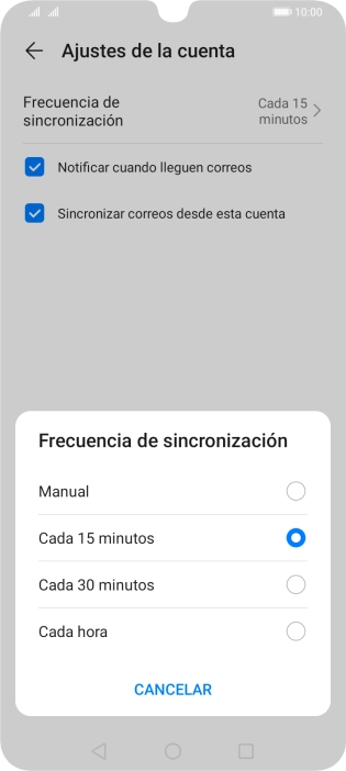 Pulsa el ajuste deseado.