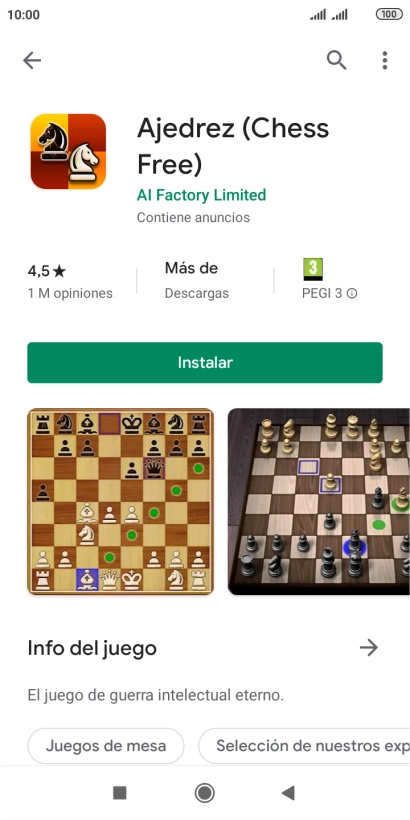 Pulsa Instalar y sigue las indicaciones de la pantalla para instalar la app.