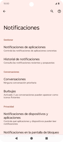 Pulsa Notificaciones de aplicaciones.