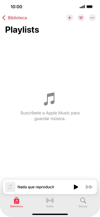 Pulsa el icono de nueva lista de reproducción.