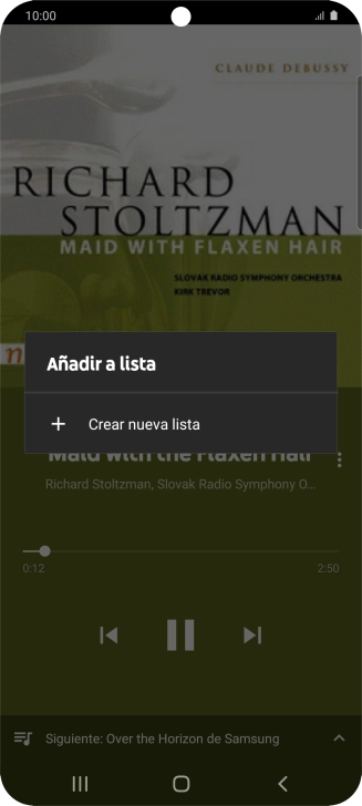Pulsa Crear nueva lista.