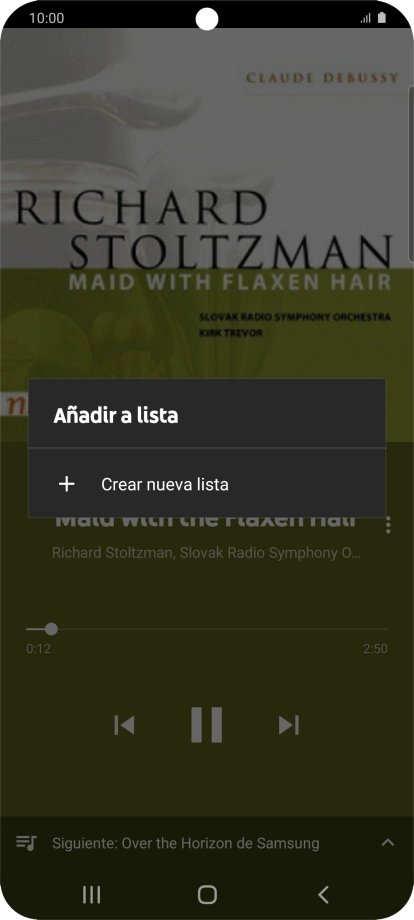 Pulsa Crear nueva lista.