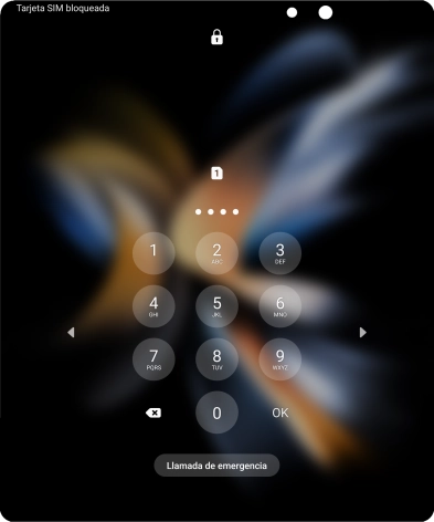 Si es necesario desbloquear la tarjeta SIM, introduce el código PIN y pulsa OK.