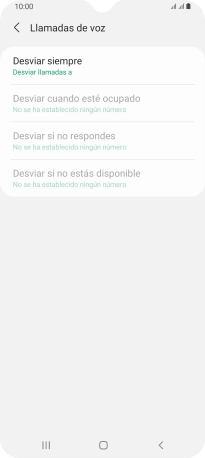 Pulsa el tipo de desvío deseado.
