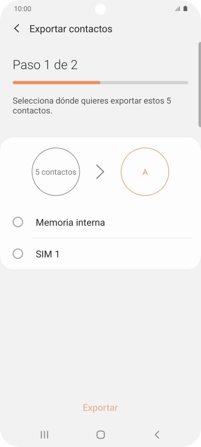 Pulsa el nombre de la tarjeta SIM.