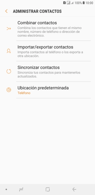 Pulsa Importar/exportar contactos.