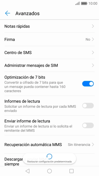 Pulsa Centro de SMS.
