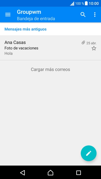 Pulsa el icono de nuevo correo electrónico.