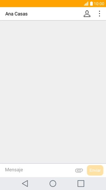 Pulsa en el campo de escritura  y escribe el texto del mensaje corto.