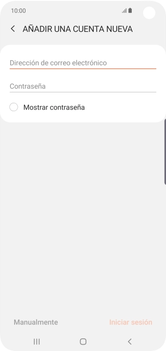 Pulsa Dirección de correo electrónico e introduce tu dirección de correo electrónico.