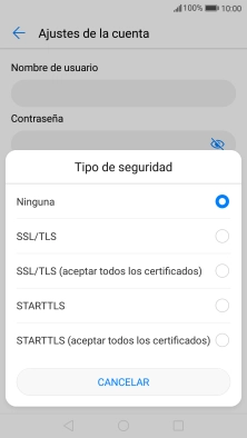 Pulsa Ninguna para desactivar la función.