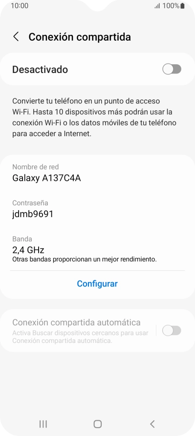 Pulsa Configurar.