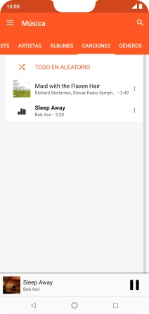Pulsa el título de la canción en la parte inferior de la pantalla.