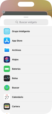 Pulsa el widget deseado.