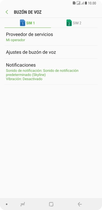 Pulsa la tarjeta SIM deseada.