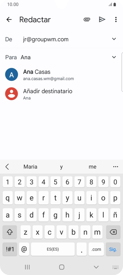 Pulsa el contacto deseado.