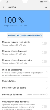 Pulsa el indicador junto al ajuste deseado para activar la función.