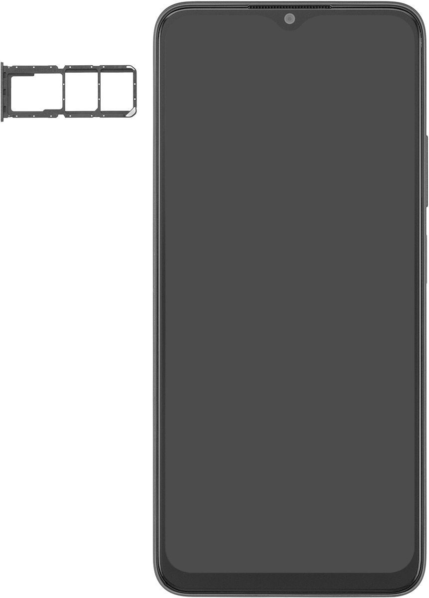 Gira la tarjeta SIM de modo que la esquina biselada de la tarjeta coincida con la esquina biselada del primer contenedor. A continuación insértala en el contenedor.