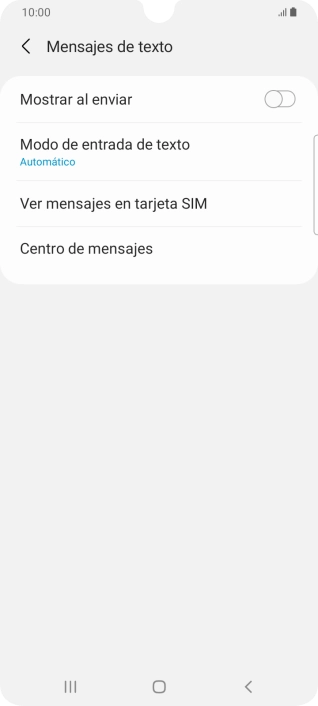 Pulsa Centro de mensajes.