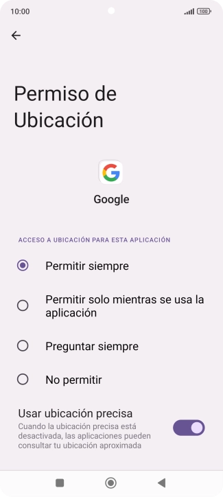 Pulsa el ajuste deseado.