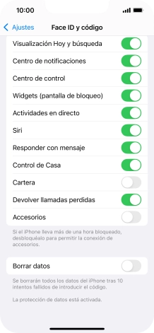 Pulsa el indicador junto a 