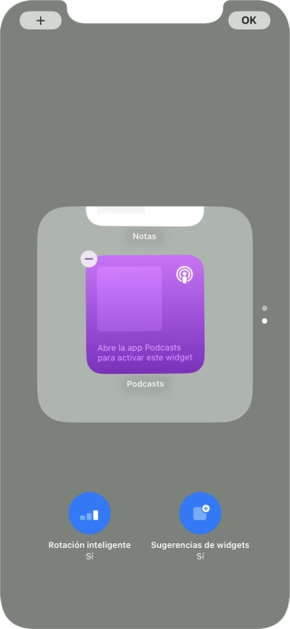 Pulsa Rotación inteligente para activar o desactivar la función.