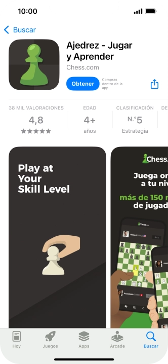 Pulsa Obtener y sigue las indicaciones de la pantalla para instalar la app.