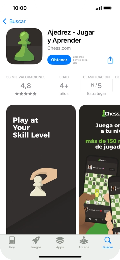 Pulsa Obtener y sigue las indicaciones de la pantalla para instalar la app.