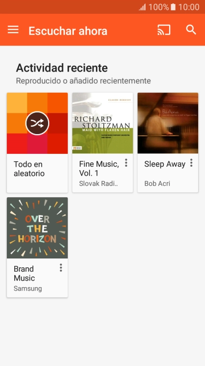 Desliza el dedo hacia la derecha desde la parte izquierda de la pantalla.