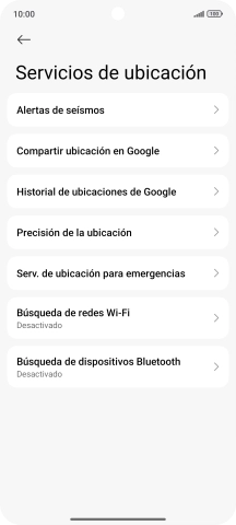 Pulsa Precisión de la ubicación.
