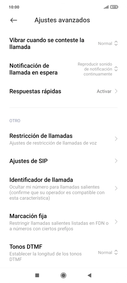 Pulsa Marcación fija.