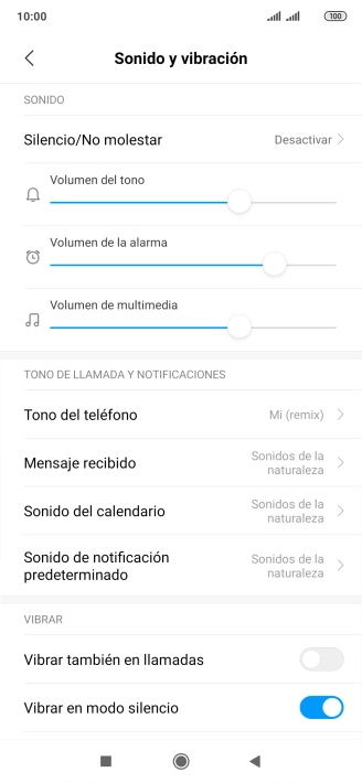 Pulsa Tono del teléfono.