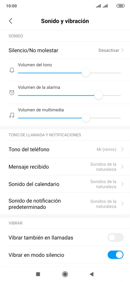 Pulsa Tono del teléfono.