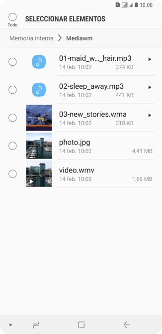 Pulsa el archivo deseado.