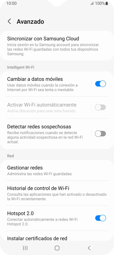 Pulsa el indicador junto a 