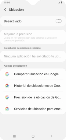 Pulsa el indicador para activar o desactivar la función.