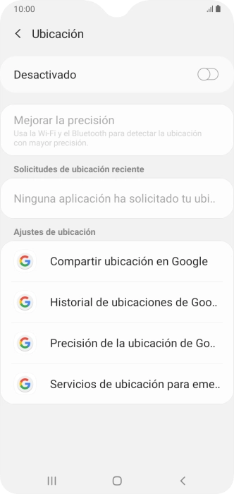 Pulsa el indicador para activar o desactivar la función.