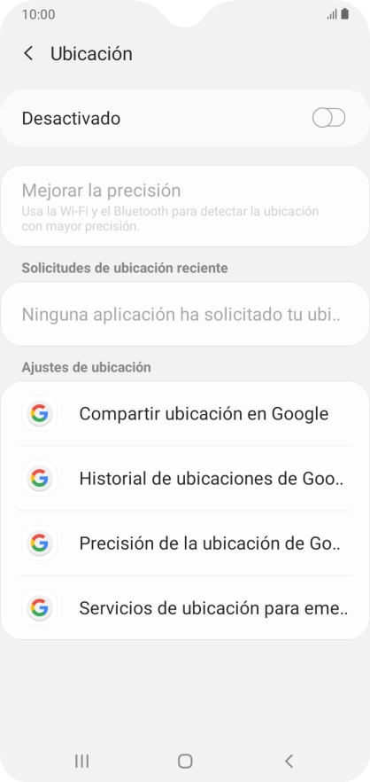 Pulsa el indicador para activar o desactivar la función.