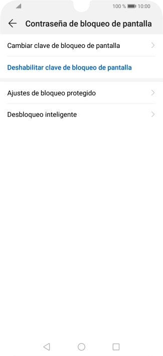 Pulsa Deshabilitar clave de bloqueo de pantalla.